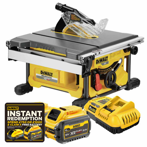 DeWalt DCS7485T2-GB 54V XR FlexVolt Brushless 210mm Table Saw