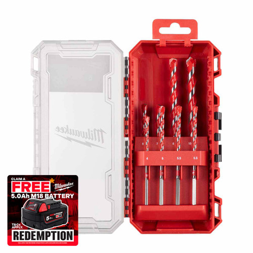 Milwaukee 4932493882 Next Generation Hammer Drill Bit Set (8 Pieces)