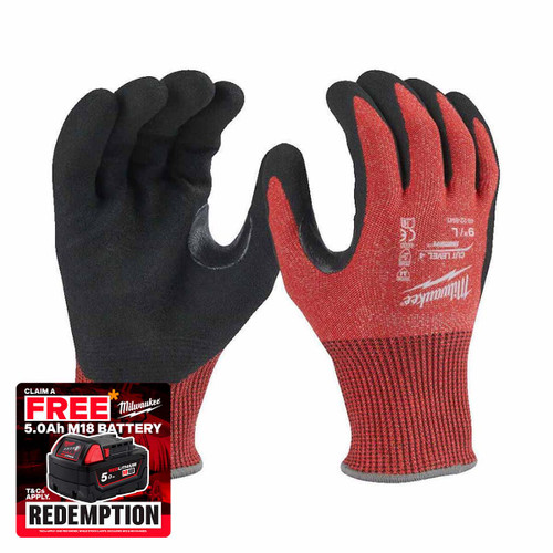 Milwaukee 4932479915 Cut D Gloves, Size 11