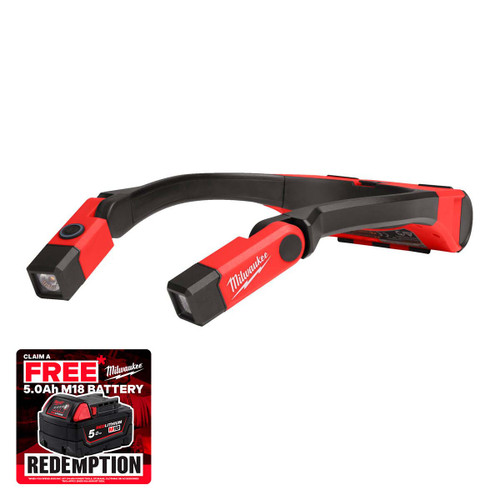 Milwaukee L4 NL400-301 USB 400 Lumens Rechargeable Neck Light with 1x L4 B3 USB REDLITHIUM
