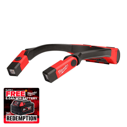 Milwaukee L4 NL400-301 USB 400 Lumens Rechargeable Neck Light with 1x L4 B3 USB REDLITHIUM