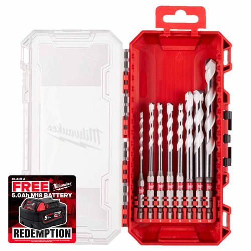 Milwaukee 4932493871 Multi Material Drill Bit Set 2 (8 Pieces)