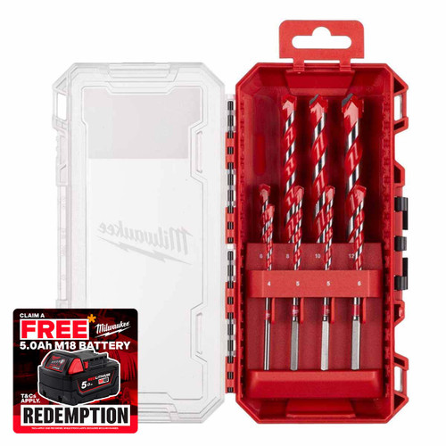 Milwaukee 4932493881 Next Generation Hammer Drill Bit Set (8 Pieces)