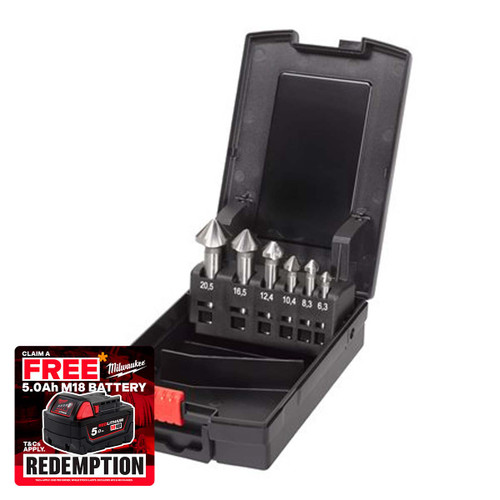 Milwaukee 4932493574 Countersink Set HSS (6 Pieces)