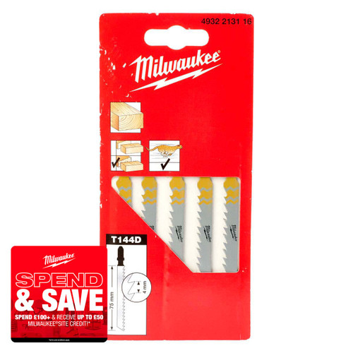 Milwaukee 4932213116 Fast Cut Blades Set for Wood 75mm x 4mm (5 Pack)