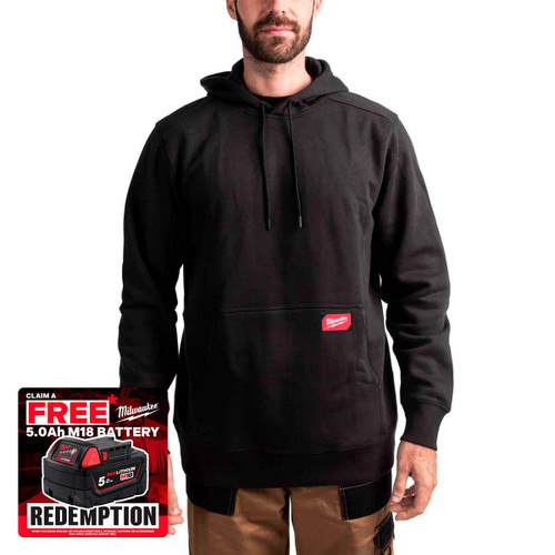 Milwaukee 4932493117 Midweight Hoodie, Black (Size M)