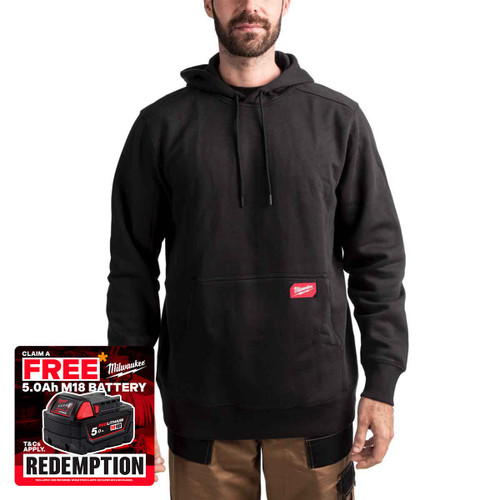 Milwaukee 4932493117 Midweight Hoodie, Black (Size M)
