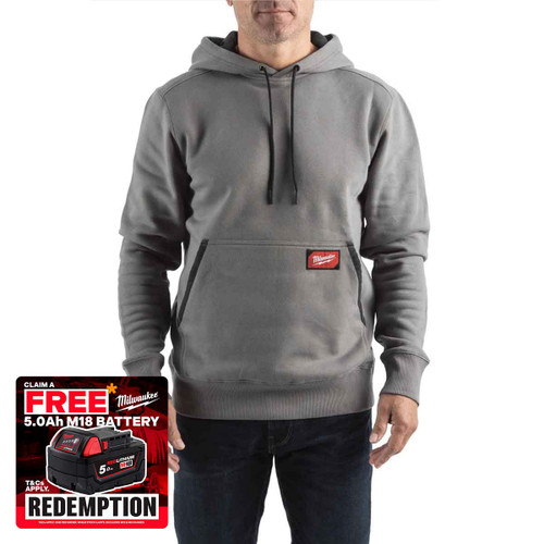 Milwaukee 4932493122 Midweight Hoodie, Grey (Size M)