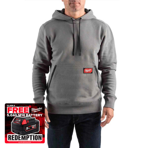 Milwaukee 4932493122 Midweight Hoodie, Grey (Size M)