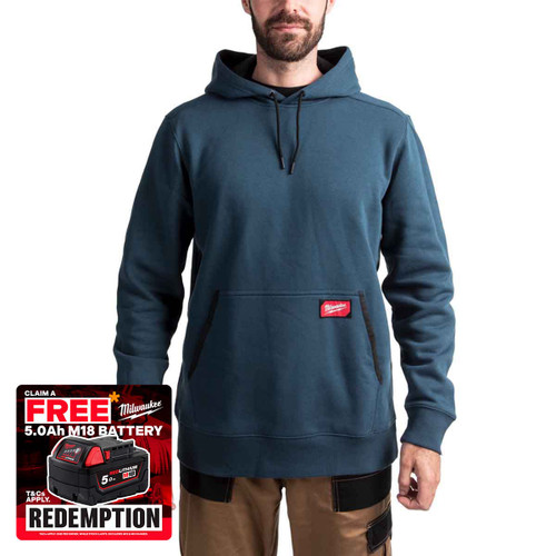 Milwaukee 4932493129 Midweight Hoodie, Blue (Size XL)