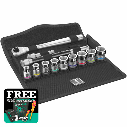 Wera 05003785001 8100 Sb Hf 1 Socket Set 3/8 Drive Metric Zyklop Metal Switch