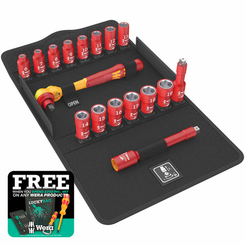 Wera 05004970001 8100Sb Vde 1 Socket Set 3/8" Drive Metric Zyklop