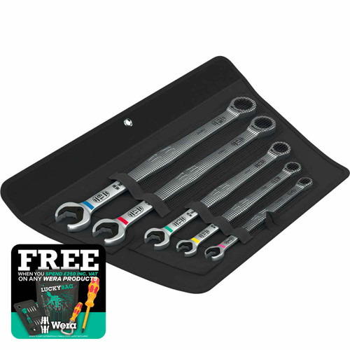 Wera 05020380001 6007 Joker 5 Set 1 Ring ratchet spanner set