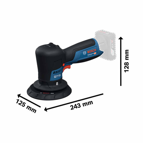 Bosch 06019L4100 GPX 12V-125 Spot Repair Polisher (Body Only)