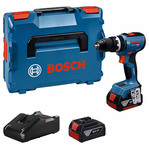 Bosch 06019N3373 GSB 18V-65 Combi Drill with 2x GBA 5.0Ah