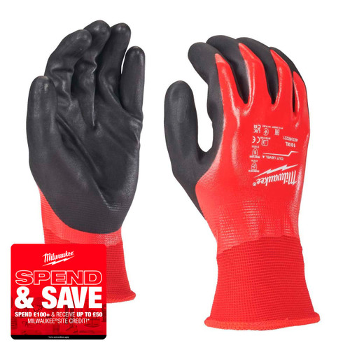 Milwaukee 4932493222 Fully Dip Cut A Gloves (Size 11/XXL)