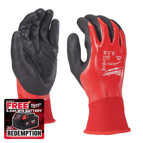 Milwaukee 4932493221 Fully Dip Cut A Gloves (Size 10/XL)