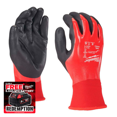 Milwaukee 4932493221 Fully Dip Cut A Gloves (Size 10/XL)