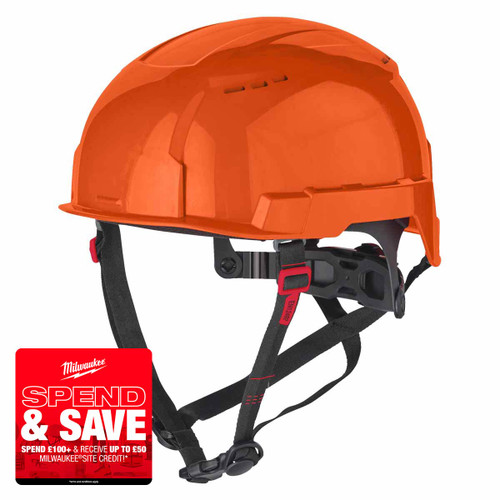 Milwaukee 4932480653 BOLT™ 200 Orange Vented Safety Helmet
