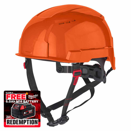 Milwaukee 4932480653 BOLT™ 200 Orange Vented Safety Helmet