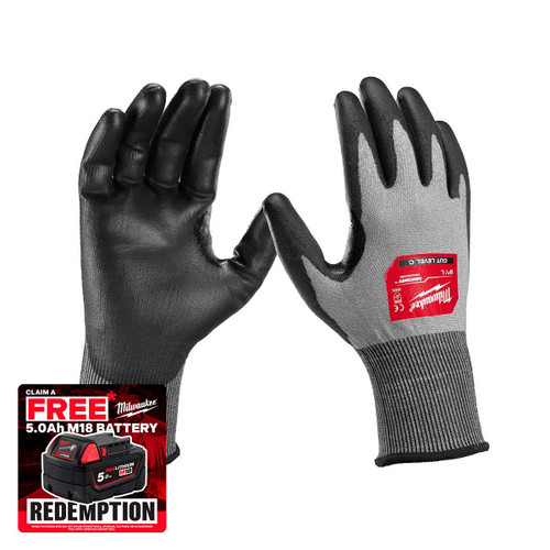 Milwaukee 4932480496 Hi-Dex Cut C Gloves (Size 7/S)