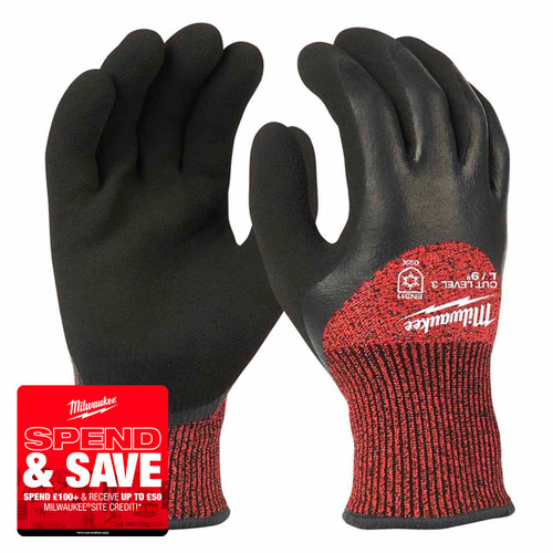 Milwaukee 4932471347 Winter Cut C Gloves (Size 8/M)
