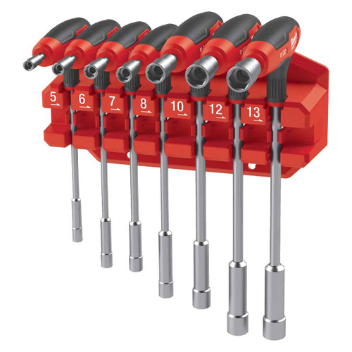 Milwaukee 4932498704 Nut Driver with Comfort Grip Set with Rack (7 Pieces)