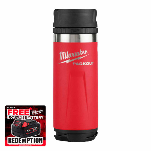 Milwaukee 4932493473 PACKOUT™ Bottle 532ml Sip Lid (Red)