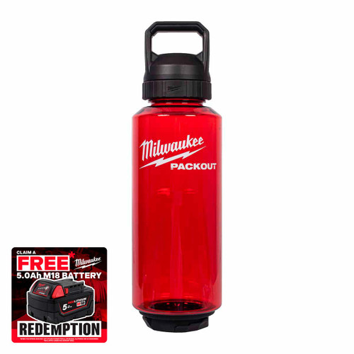 Milwaukee 4932498638 PACKOUT™ 1420ml Plastic Bottle Chug Lid (Red)