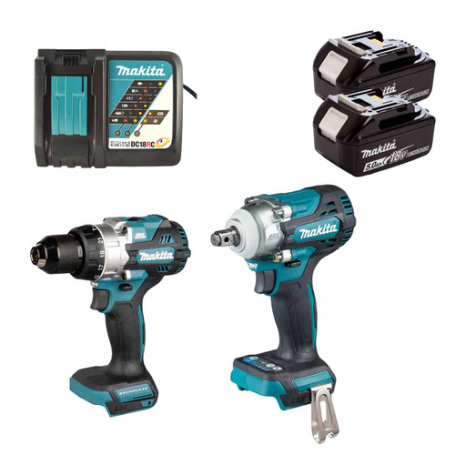 Makita DLX2590TJ 18V LXT Twin Kit with 2x 5.0Ah Batteries