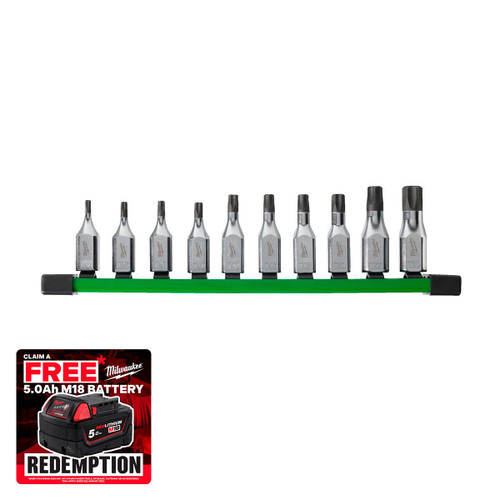 Milwaukee 4932480564 3/8" Drive Torx Bit Socket Set (10 Pieces)