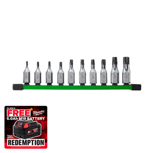 Milwaukee 4932480564 3/8" Drive Torx Bit Socket Set (10 Pieces)
