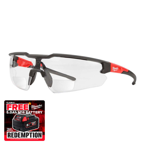 Milwaukee 4932478909 Magnified Clear Safety Glasses