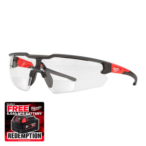 Milwaukee 4932478909 Magnified Clear Safety Glasses