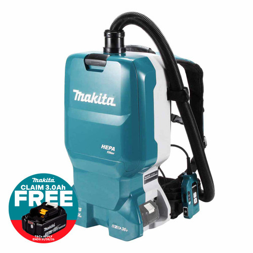 Makita DVC665ZU LXT Twin 18V Brushless Backpack Vacuum Cleaner (Body Only)