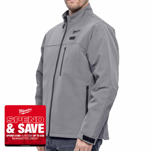 Milwaukee M12HJGR6-0 12V HEXON Grey Heated Jacket