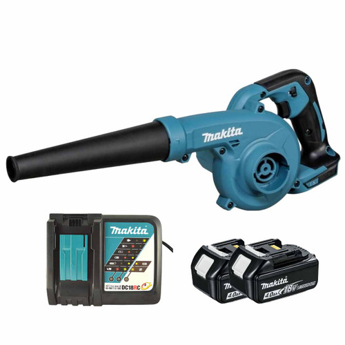 Makita DUB185Z 18V LXT Blower with 2x 4.0Ah Battery & Fast Charger