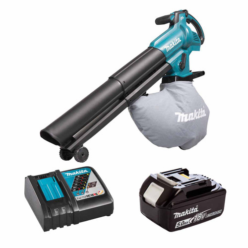 Makita DUB187Z 18V LXT Brushless Blower / Vacuum with 1x 5.0Ah Battery & Fast Charger