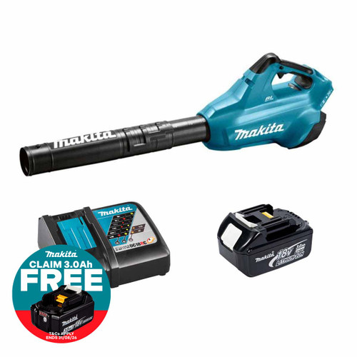Makita DUB362Z LXT Twin 18V Brushless Blower with 1x 3.0Ah Battery & Fast Charger