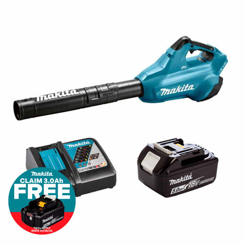 Makita DUB362Z LXT Twin 18V Brushless Blower with 1x 5.0Ah Battery & Fast Charger