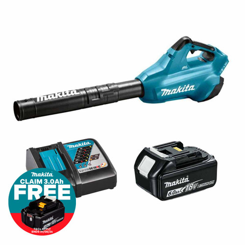 Makita DUB362Z LXT Twin 18V Brushless Blower with 1x 6.0Ah Battery & Fast Charger