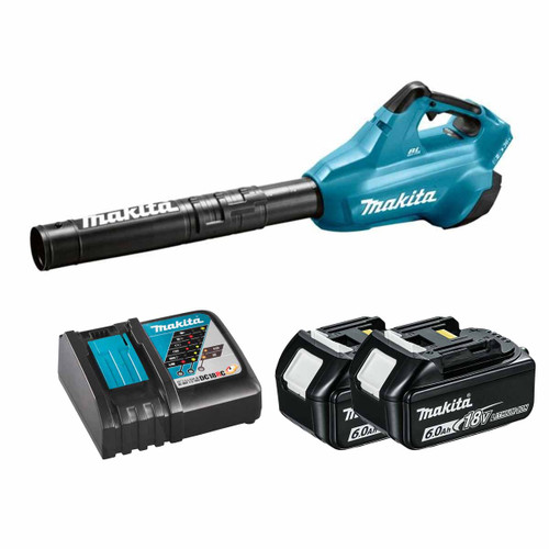 Makita DUB362Z LXT Twin 18V Brushless Blower with 2x 6.0Ah Batteries & Fast Charger