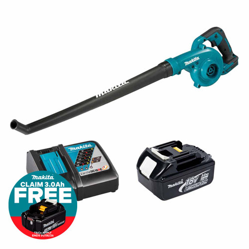 Makita DUB186Z LXT 18V Cordless Blower with 1x 3.0Ah Battery & Fast Charger