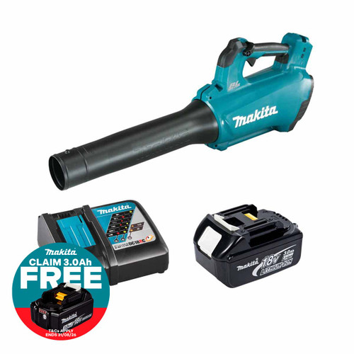 Makita DUB184Z 18V LXT Cordless Brushless Blower with 1x 3.0Ah Battery & Fast Charger