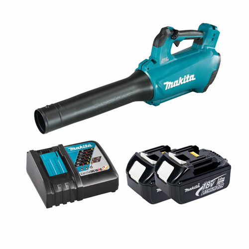 Makita DUB184Z 18V LXT Cordless Brushless Blower with 2x 3.0Ah Batteries & Fast Charger