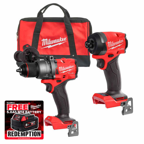 Milwaukee M18 FPD3 Percussion Drill & FID3 Impact Driver 18V FUEL™ Twin Pack (Body Only)