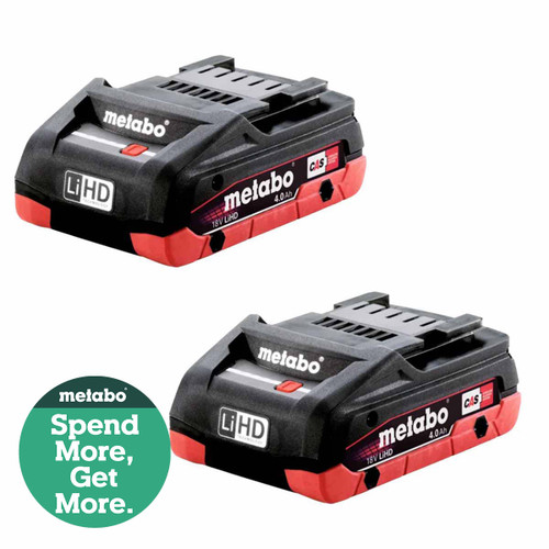 Metabo 18V 4.0Ah LiHD Battery (Twin Pack) 625367000