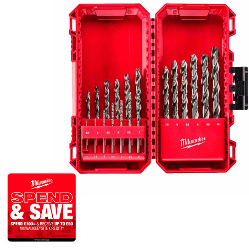 Milwaukee 4932499766 HSS-G ThunderWeb Drill Bit Set (19 Pieces)