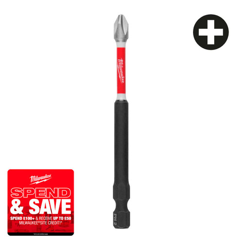 Milwaukee 4932430856 SHOCKWAVE™ Impact Duty Screwdriving Bit PH2 90mm