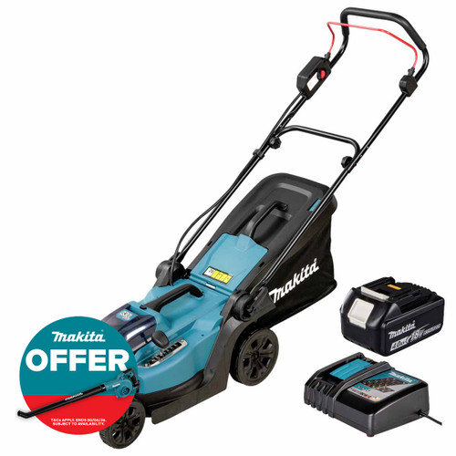 Makita DLM330Z 330mm 18V LXT Cordless Lawn Mower with 1x 4.0Ah Battery and Charger